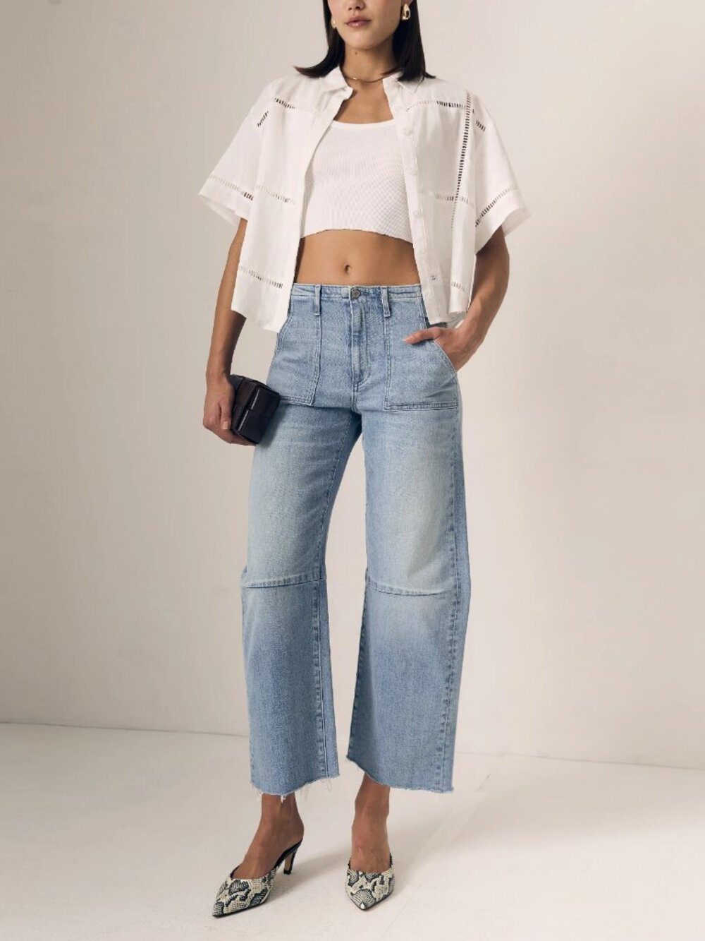 LE JEAN Utility Soft Barrel Jeans – Size 27